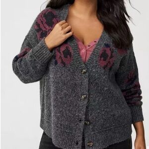 Torrid Charcoal Floral Cardigan
